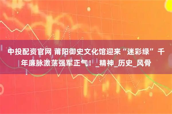 中投配资官网 莆阳御史文化馆迎来“迷彩绿” 千年廉脉激荡强军正气！_精神_历史_风骨