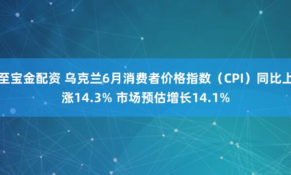 至宝金配资 乌克兰6月消费者价格指数（CPI）同比上涨14.3% 市场预估增长14.1%