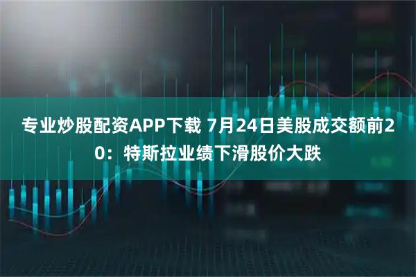 专业炒股配资APP下载 7月24日美股成交额前20：特斯拉业绩下滑股价大跌